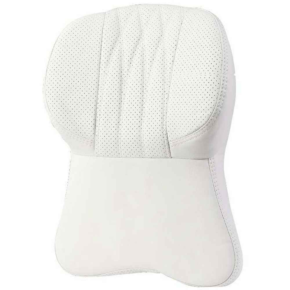 Car Headrest Neck Pillow Vehicle Backrest Cushion Universal Protective Pillow Pad For All Seasons Automotive Accessory - White