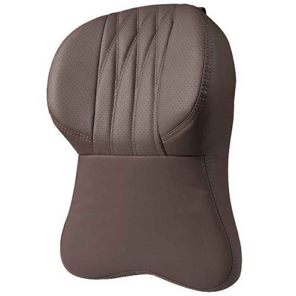Car Headrest Neck Pillow Vehicle Backrest Cushion Universal Protective Pillow Pad For All Seasons Automotive Accessory - Brown