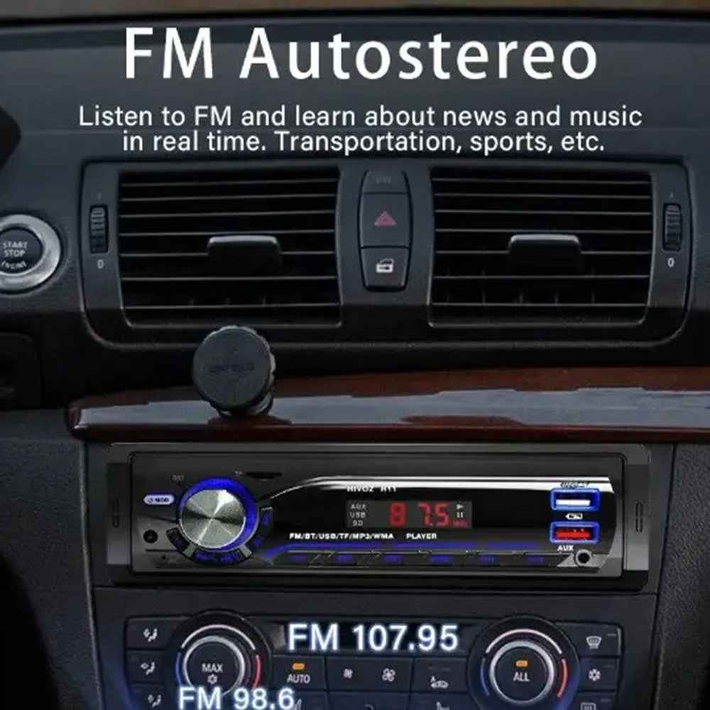 1059 Car MP3 Player Bluetooth-Compatible FM Radio Vehicle Audio System Support TF Card  /  U Disk