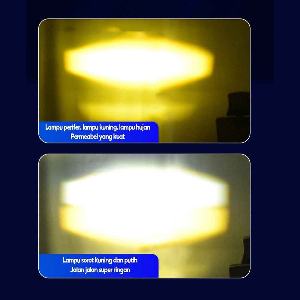 MOFOX 3-LED Motorcycle Auxiliary Light Waterproof Motorbike External Headlight Fog Lamp