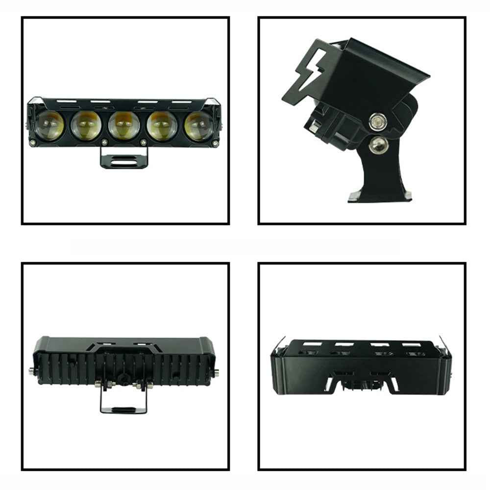 MOFOX 5-LED Motorcycle Auxiliary Light Waterproof Motorbike External Headlight Fog Lamp