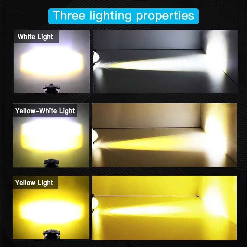 MOFOX 6-LED Motorcycle Auxiliary Light Waterproof Motorbike External Headlight Fog Lamp