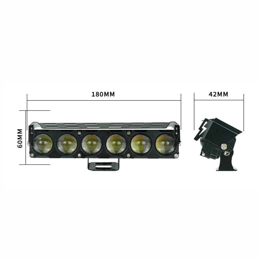 MOFOX 6-LED Motorcycle Auxiliary Light Waterproof Motorbike External Headlight Fog Lamp