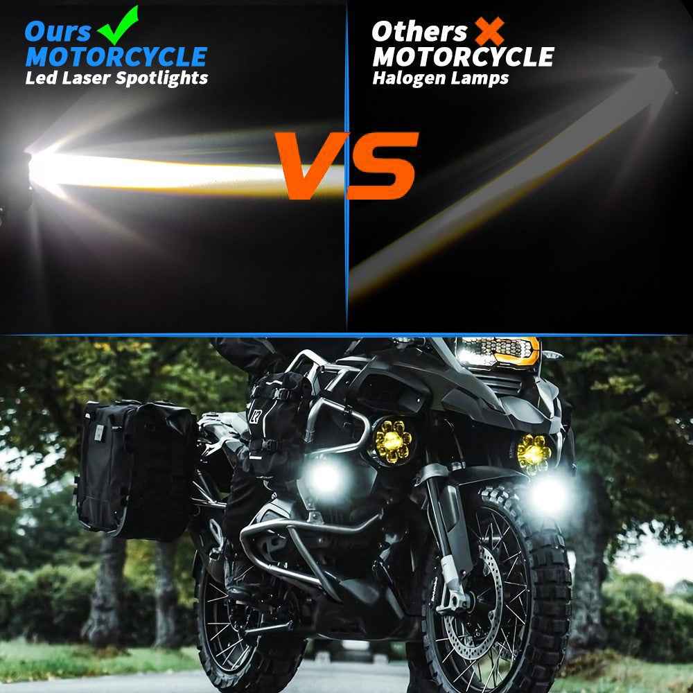 MOFOX W05 Motorcycle LED Fog Light Dual Head Spotlight 40W 8000Lms High / Low Beam Light