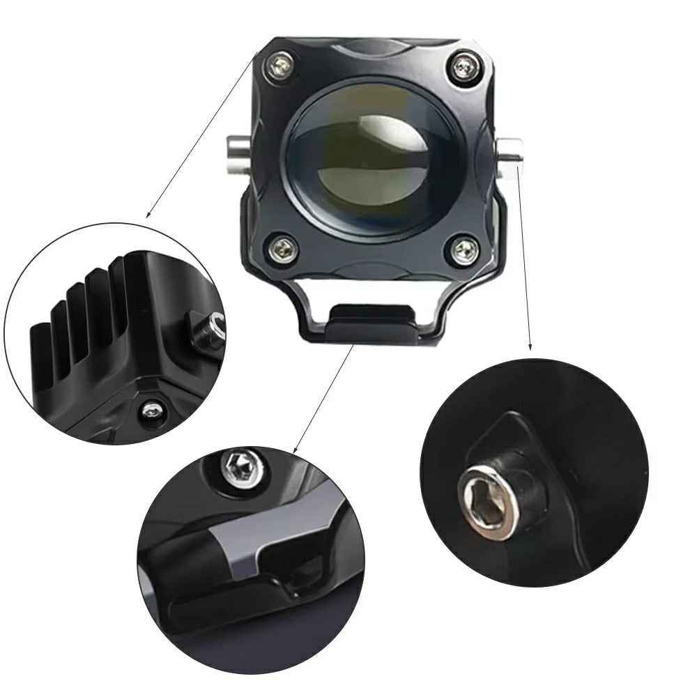 TR1 Single Lens Dual Color High Low Beam Fog Lamp IP65 Waterproof 12V / 24V Car Driving Headlight