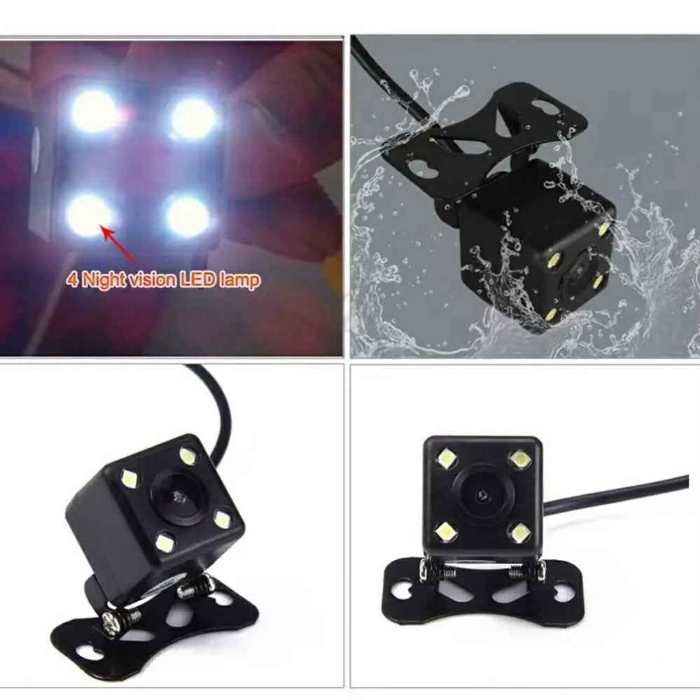 4 LED Car Rear View Camera IP68 Waterproof Automotive Night Vision HD Backup Camera