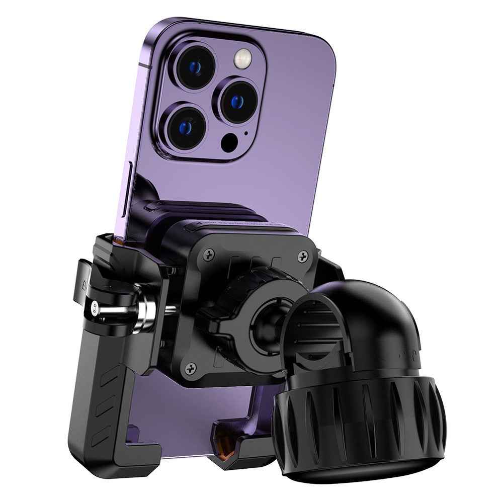 Motorcycle Handlebar Phone Mount Anti Shake Cellphone Holder Bracket for Electric Mountain Bicycle - 615
