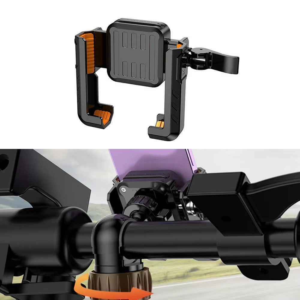 Motorcycle Handlebar Phone Mount Anti Shake Cellphone Holder Bracket for Electric Mountain Bicycle - 615