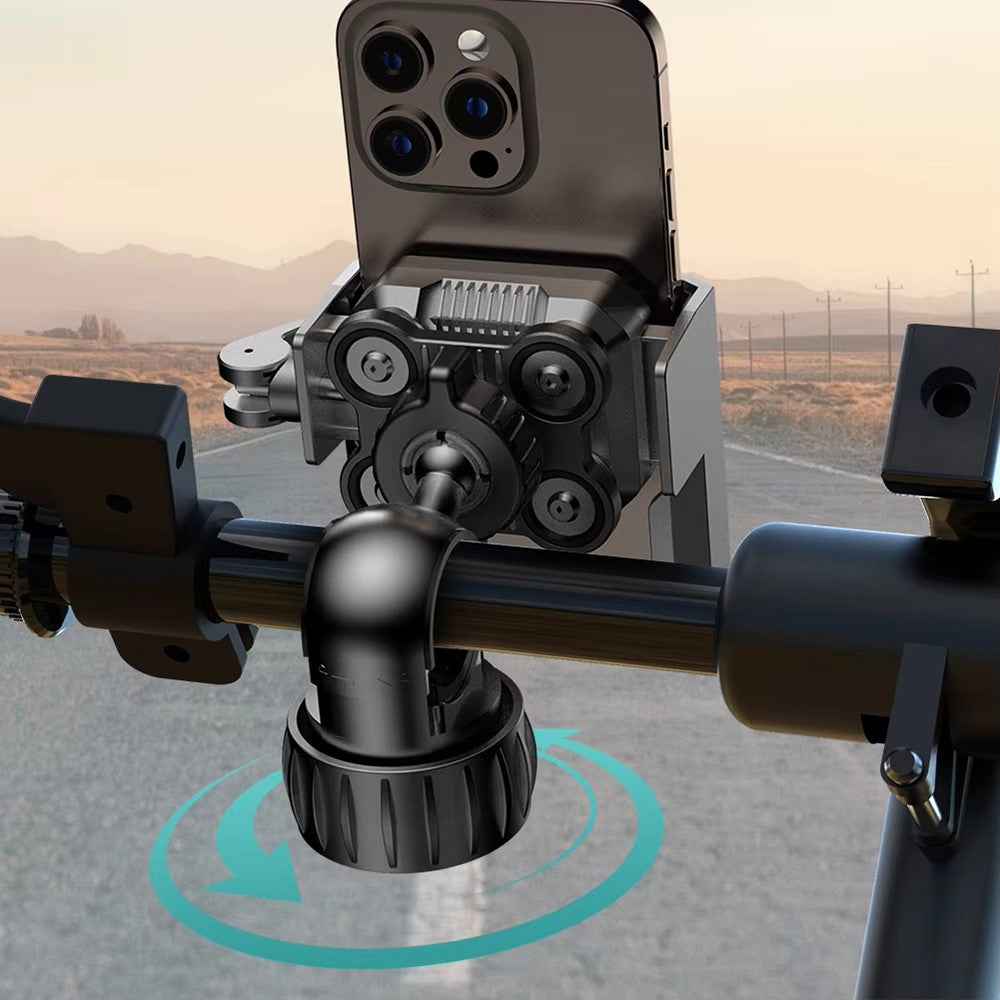 Motorcycle Handlebar Phone Mount Anti Shake Cellphone Holder Bracket for Electric Mountain Bicycle - 690