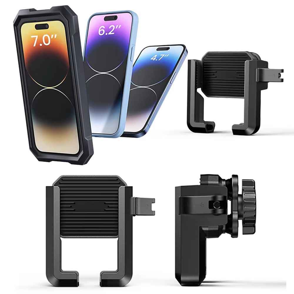 Motorcycle Handlebar Phone Mount Anti Shake Cellphone Holder Bracket for Electric Mountain Bicycle - 690