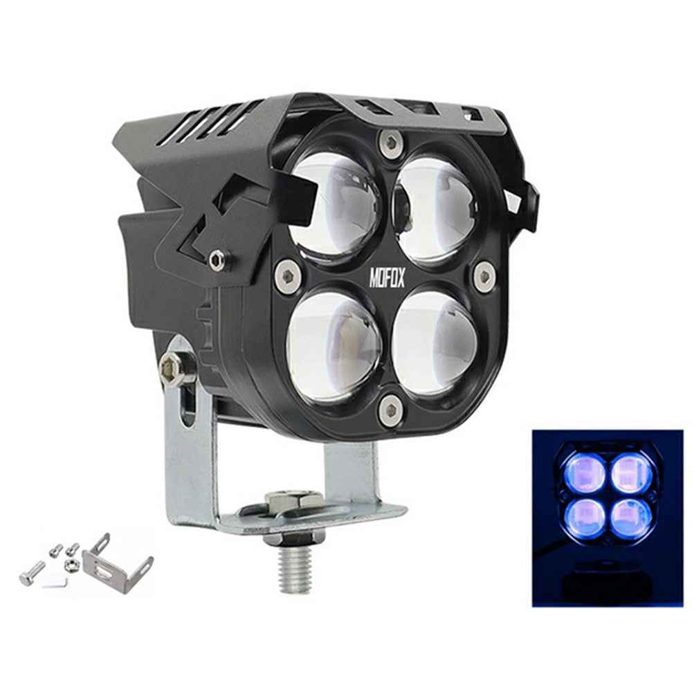 MOFOX D2-1 40W 3 Inch LED Work Light 4 Lens Waterproof Off Road Vehicle Front Bumper Light - Blue Light