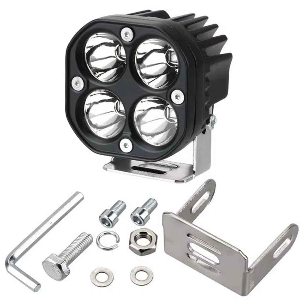 D1 3 Inch 40W Square Spotlight IP67 Waterproof Car LED Work Light 12V / 24V Off Road Fog Lamp - White Light