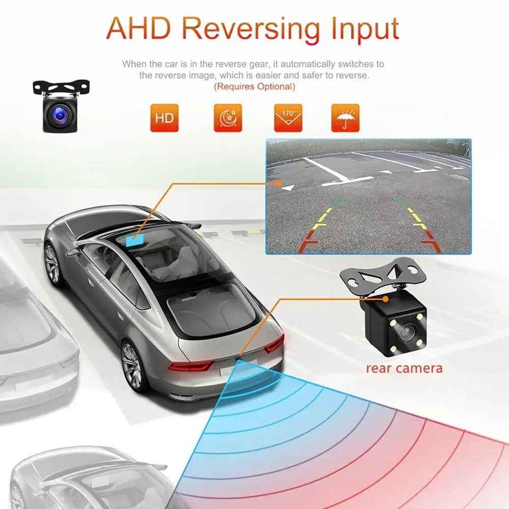 7 Inch Car Central Control Display Screen WiFi + Bluetooth-Compatible Android 12 Multimedia Player , 1+32GB