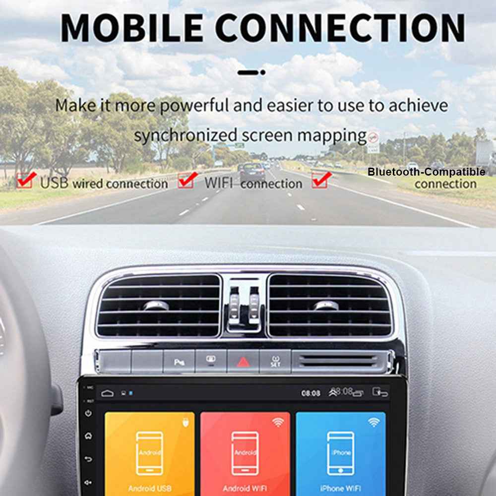 7 Inch Car Central Control Display Screen WiFi + Bluetooth-Compatible Android 12 Multimedia Player , 1+32GB