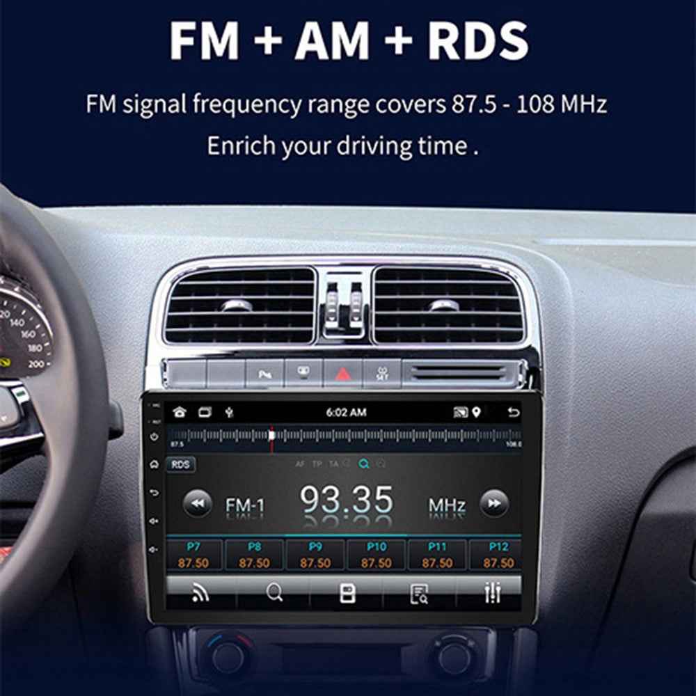 7 Inch Car Central Control Display Screen WiFi + Bluetooth-Compatible Android 12 Multimedia Player , 1+32GB