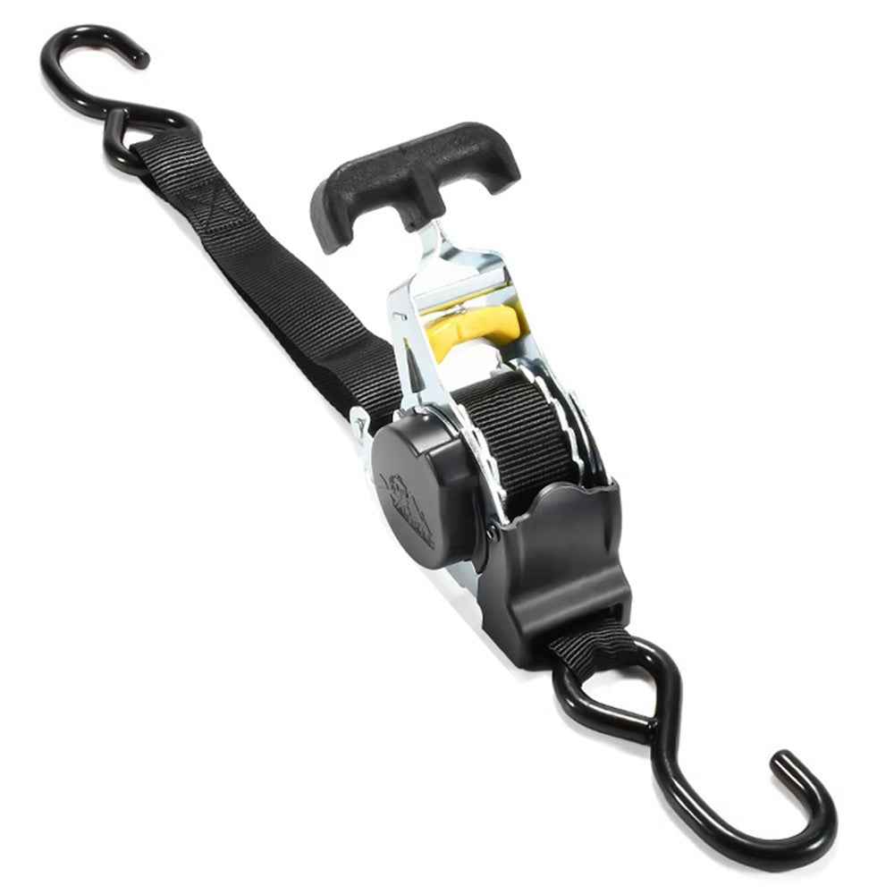 3.3m Automatic Retractable Tie Down Strap Luggage Securing Belt for Car Motorcycle Self-Driving Tour - White Zinc
