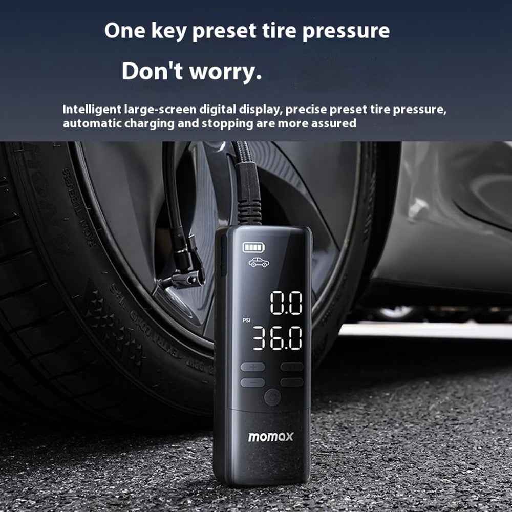 MOMAX 1-Move Support Smart Wireless Air Pump 150 PSI High Pressure Portable Compressor