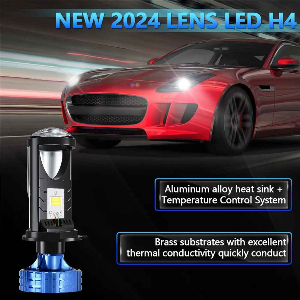 N4 2Pcs H4 LED Headlight Bulbs Car Headlamps 6000K Conversion Kit Automotive Front Light