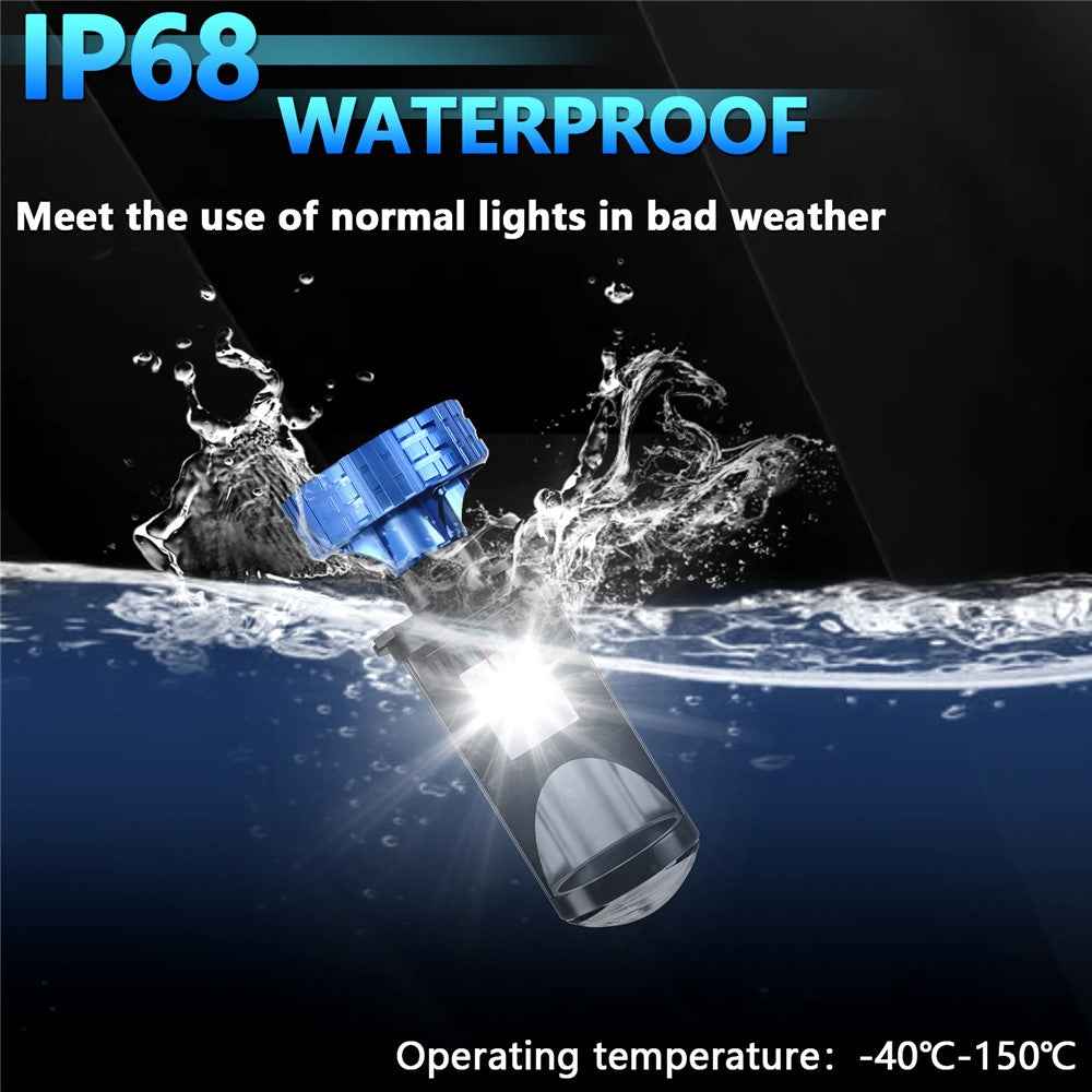N4 2Pcs H4 LED Headlight Bulbs Car Headlamps 6000K Conversion Kit Automotive Front Light