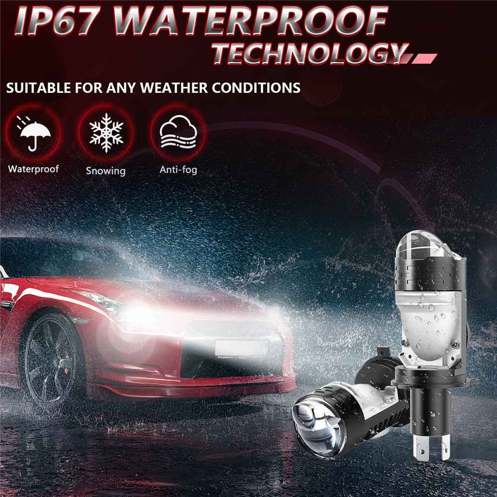 N6 H4 LED Headlight Bulb High Brightness Double Copper Tube Car Headlamp 30W 6000K 3000LM