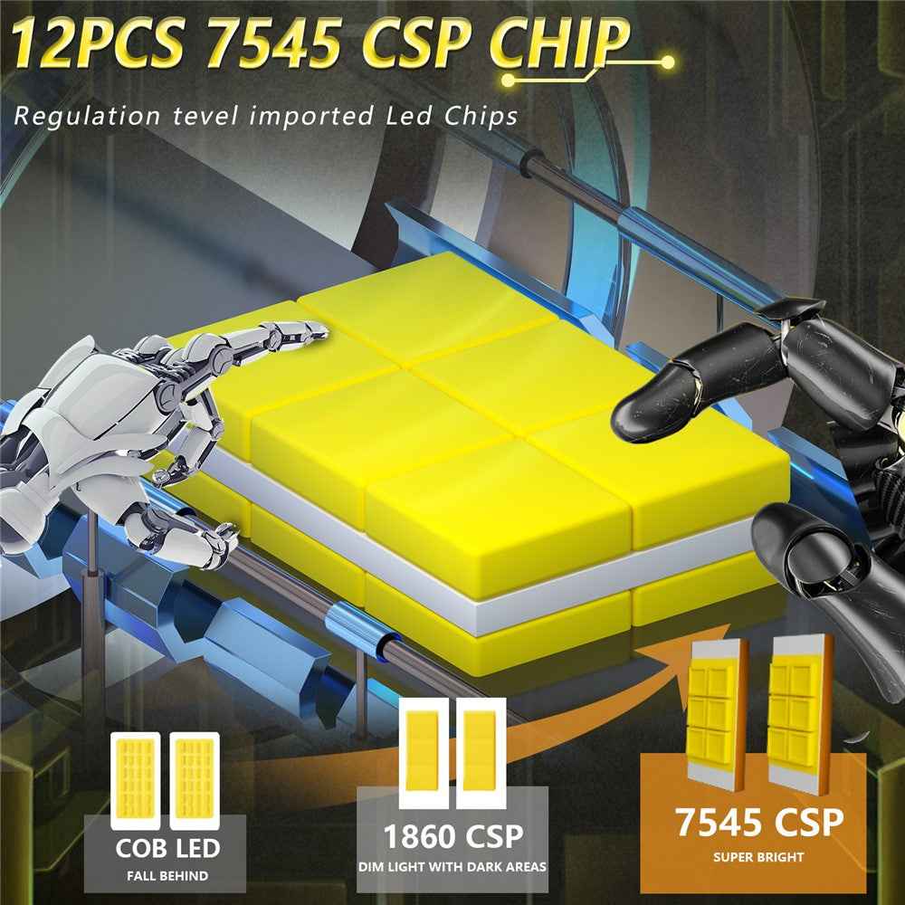 N9 2Pcs H4 Car Headlamp Mini Lens High Brightness LED Headlight IP67 Waterproof Automotive Front Light