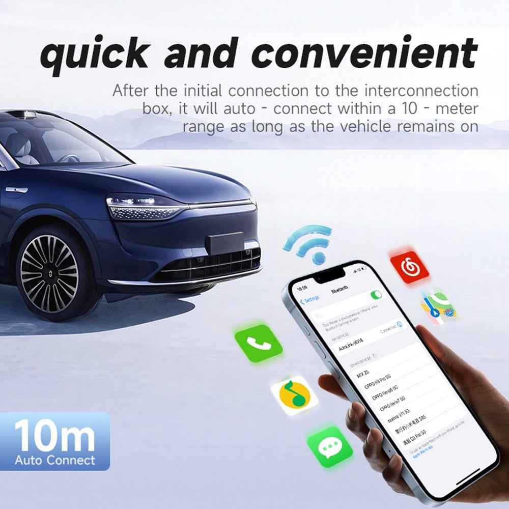 2 in 1 Cars Wireless CarPlay Android Auto Adapter Upgrade Wired to Wireless CarPlay Dongle