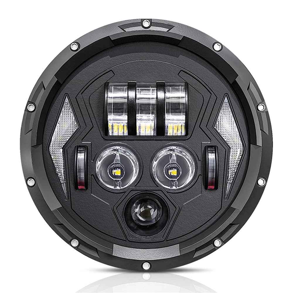 R8 7 Inch LED Headlight IP67 Waterproof Off Road Vehicle Devil Eye DRL Turn Signal Lamp