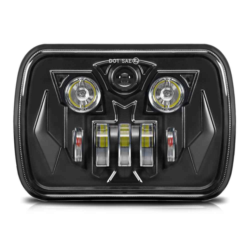 7 Inch LED Headlight Square Headlamp High Low Beam DRL Turn Signal Lamp for Off Road Vehicle