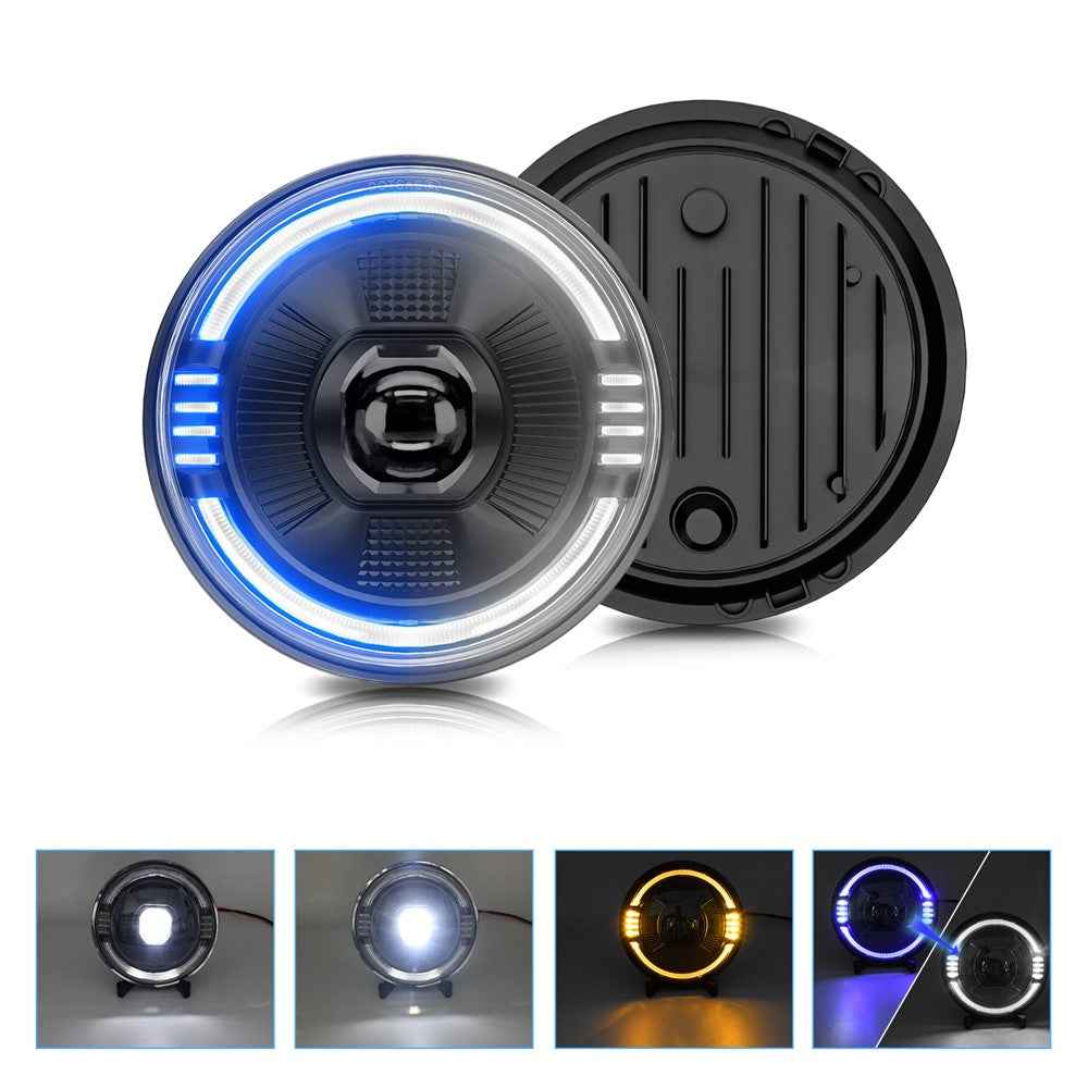 7 Inch LED Headlight for Motorcycle Off Road Vehicle DRL Turn Signal High Low Beam Headlamp