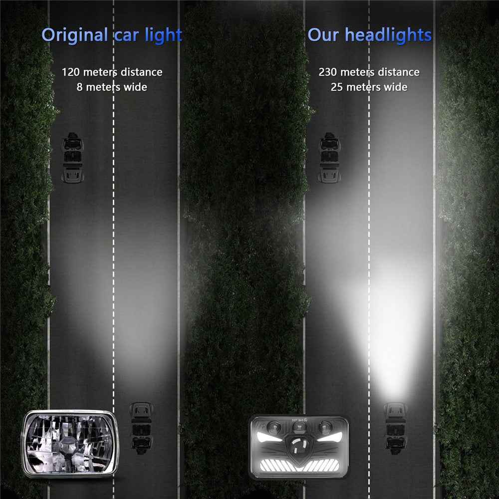 5 Inch LED Headlight Motorcycle Off Road Vehicle Car Headlamp High Low Beam with DRL / Turn Signal