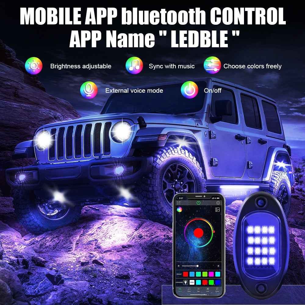G7 4 In 1 LED Car Underglow Lights RGB Music Sync Atmosphere Lamp for SUV / Truck / Off Road Vehicles