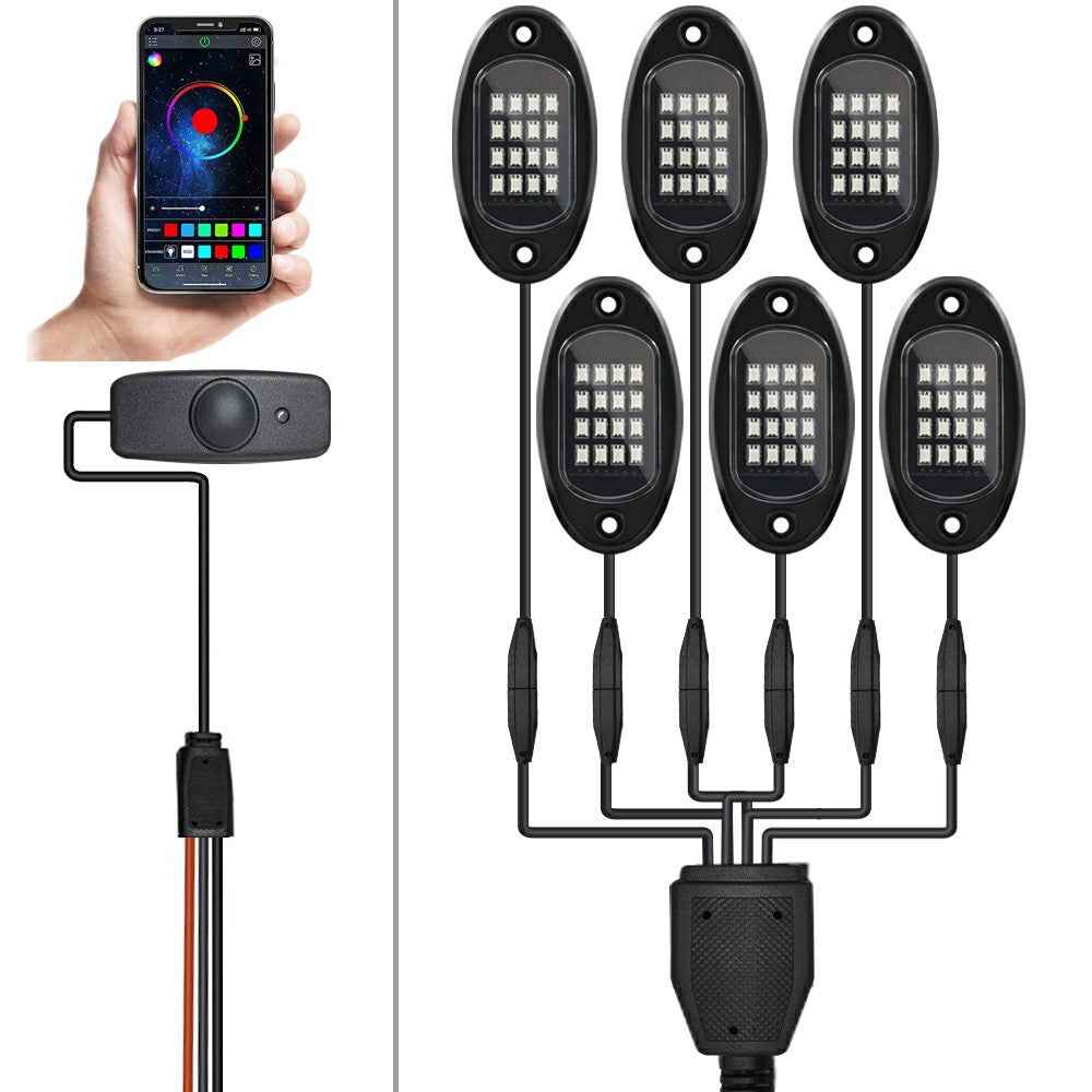 G7 6 In 1 LED Car Underglow Lights RGB Music Sync Atmosphere Lamp for SUV / Truck / Off Road Vehicles