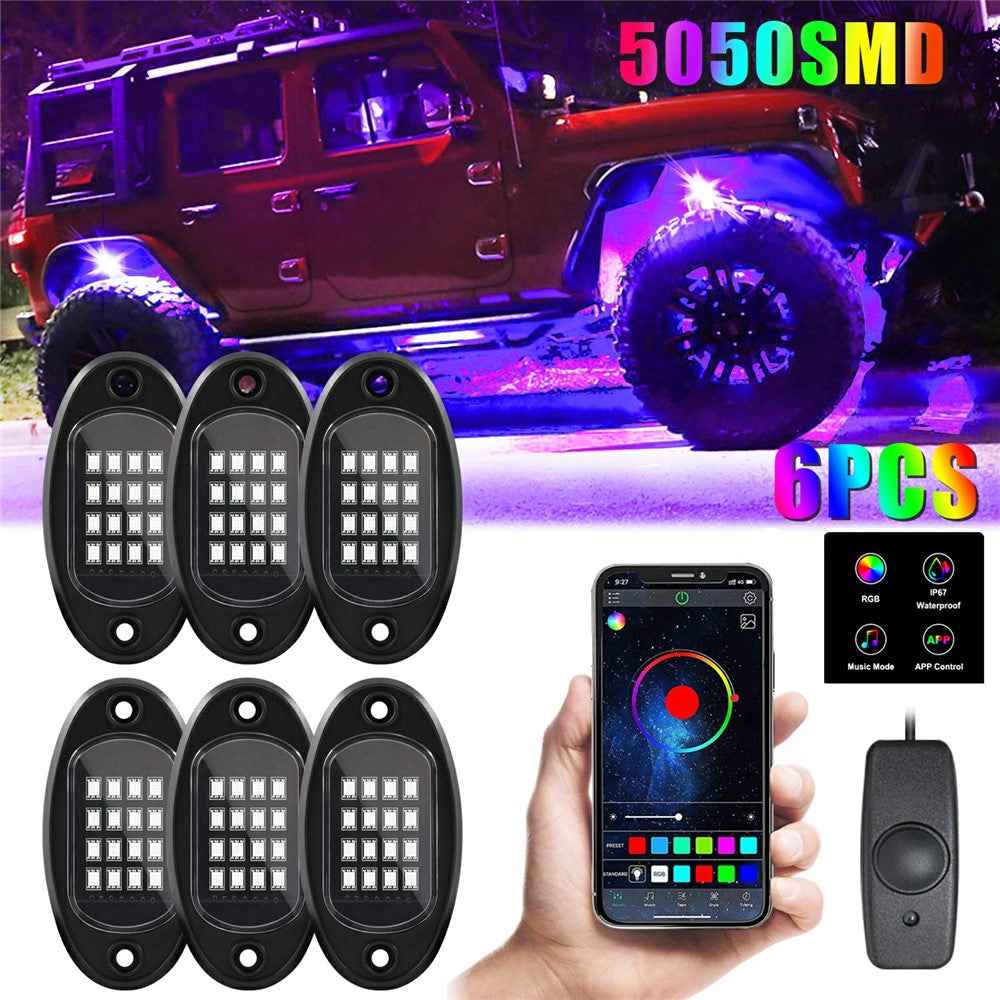 G7 6 In 1 LED Car Underglow Lights RGB Music Sync Atmosphere Lamp for SUV / Truck / Off Road Vehicles