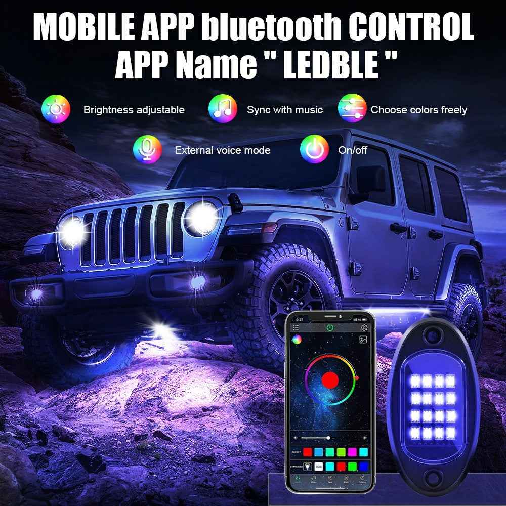 G7 6 In 1 LED Car Underglow Lights RGB Music Sync Atmosphere Lamp for SUV / Truck / Off Road Vehicles