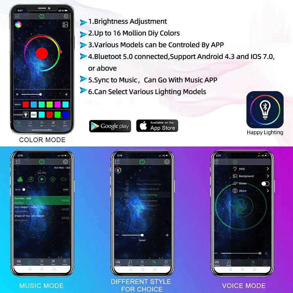 G7 6 In 1 LED Car Underglow Lights RGB Music Sync Atmosphere Lamp for SUV / Truck / Off Road Vehicles