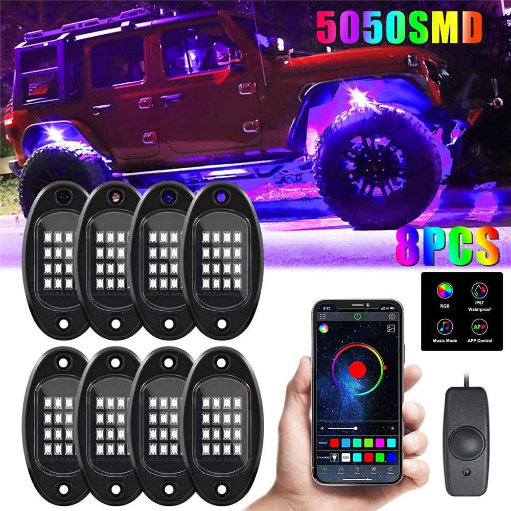 G7 8 In 1 LED Car Underglow Lights RGB Music Sync Atmosphere Lamp for SUV / Truck / Off Road Vehicles