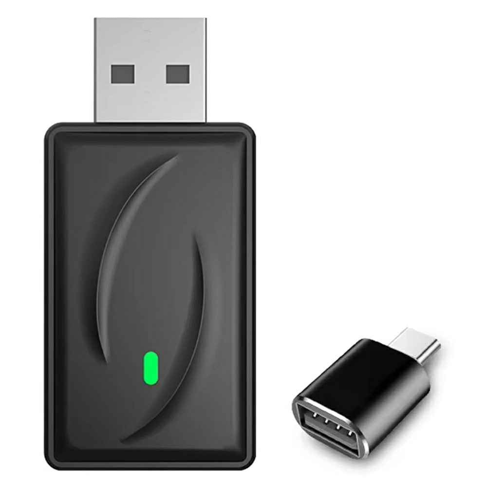 Wireless CarPlay Android Auto 2 in 1 Adapter for Car Navigation USB Dongle - with Type-C Adapter