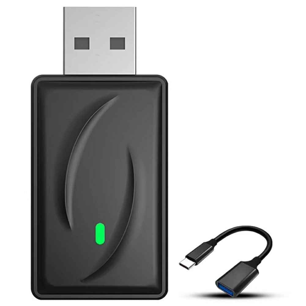 Wireless CarPlay Android Auto 2 in 1 Adapter for Car Navigation USB Dongle - with Type-C Adapter Cable