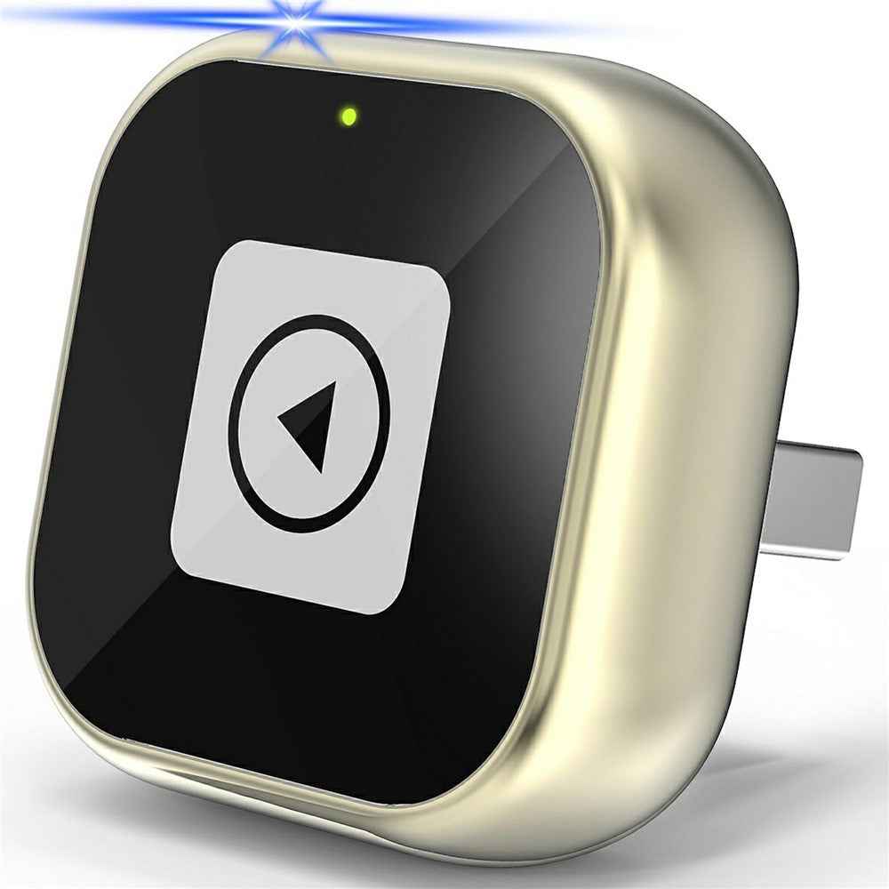 Mini 2 in 1 Wireless CarPlay Android Auto Adapter for Built-in CarPlay / Android Auto Vehicles - Gold