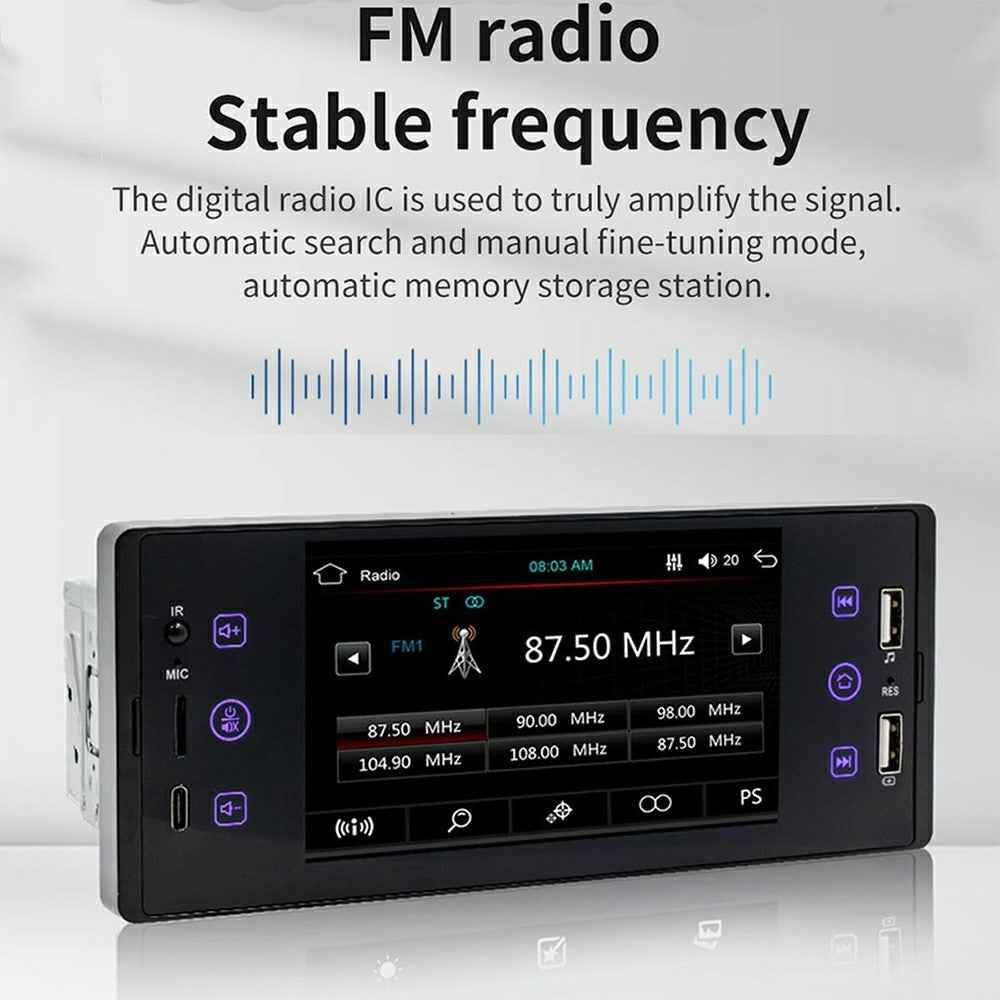 SW-150C 5 Inch Touch Screen Car Stereo MP5 FM Transmitter Wired CarPlay Bluetooth-Compatible Multimedia Player