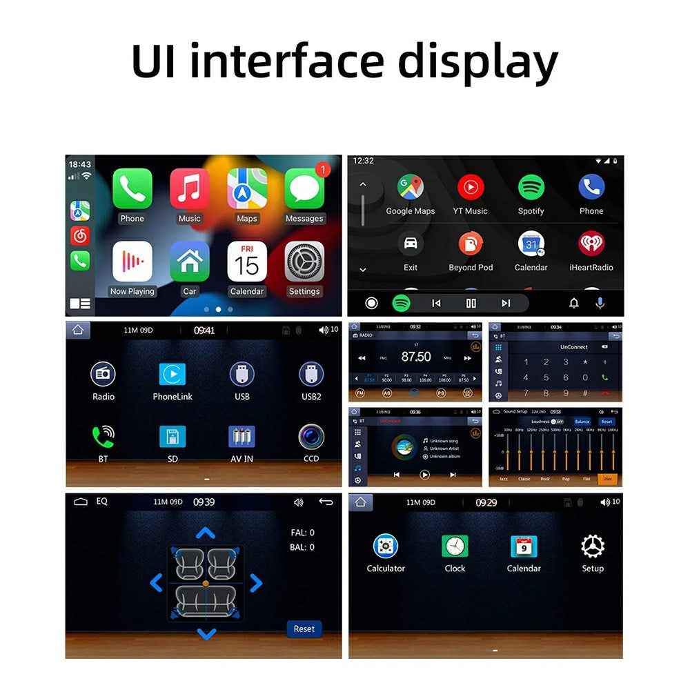 F170C Wired CarPlay Android Auto 6.2 Inch Touch Screen MP5 Car Radio Bluetooth-Compatible Multimedia Player