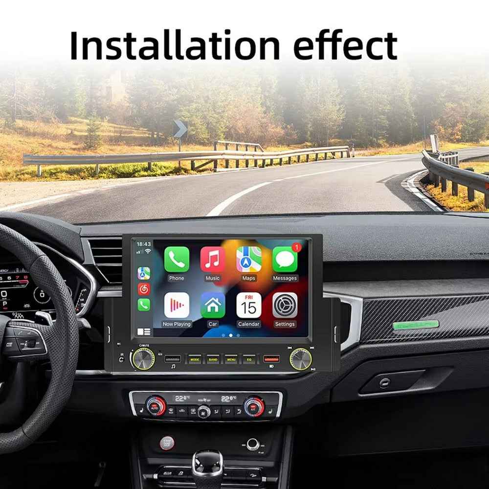 F170C Wired CarPlay Android Auto 6.2 Inch Touch Screen MP5 Car Radio Bluetooth-Compatible Multimedia Player