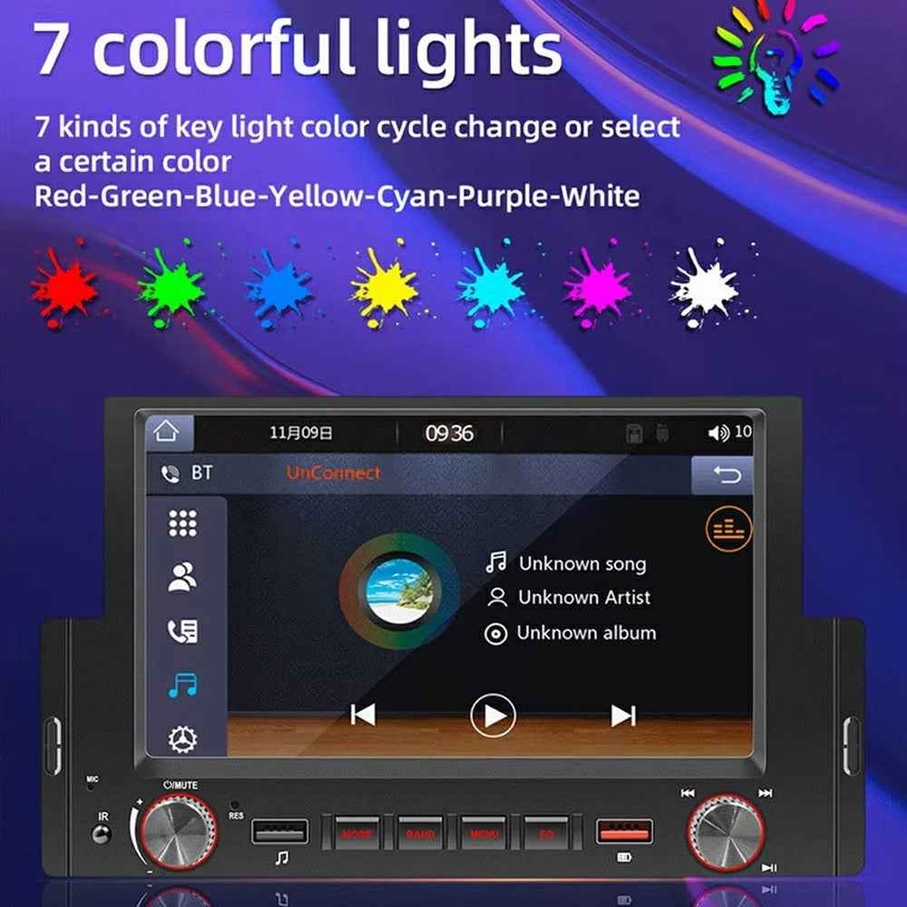 F170W Wireless CarPlay Android Auto 6.2 Inch Touchscreen MP5 Car Radio Bluetooth-Compatible Multimedia Player