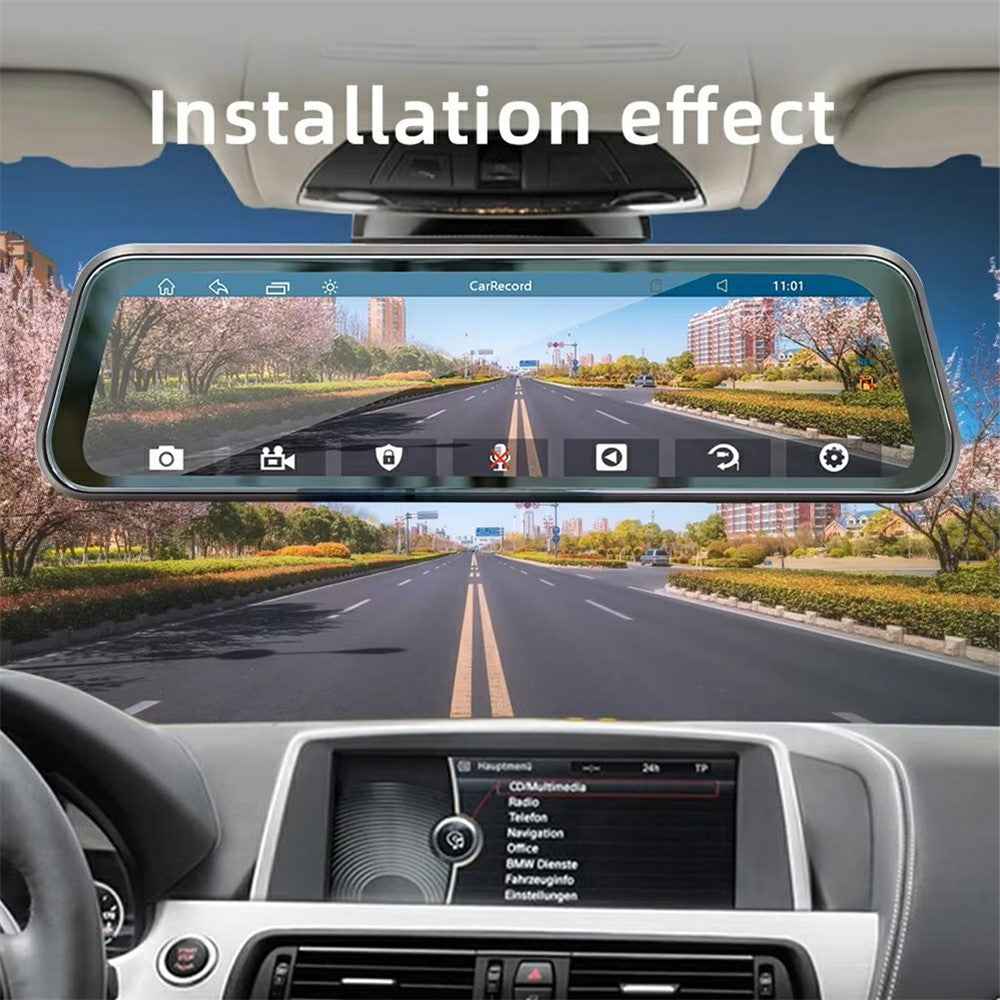 B5319R Carplay Dash Cam 9.36 Inch Streaming Media Bluetooth-Compatible HD Large Screen Rearview Mirror