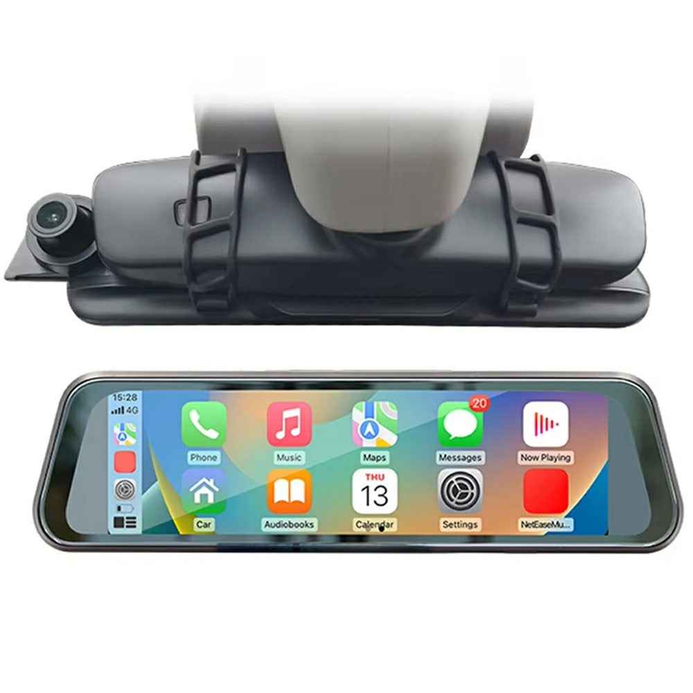 B5319R Carplay 9.36 Inch Dash Cam Bluetooth-Compatible Rearview Mirror Streaming Media HD Large Screen with Backup Camera