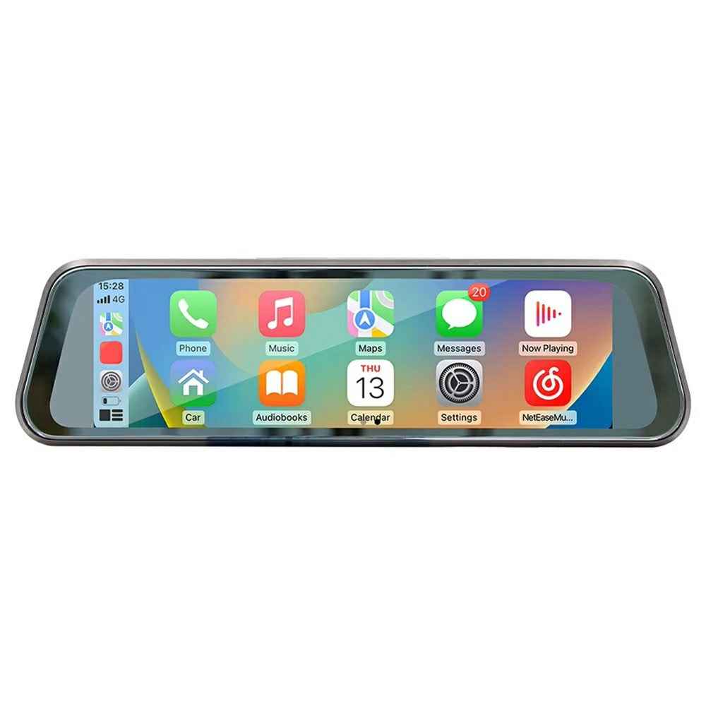 B5319R Carplay 9.36 Inch Dash Cam Bluetooth-Compatible Rearview Mirror Streaming Media HD Large Screen with Backup Camera
