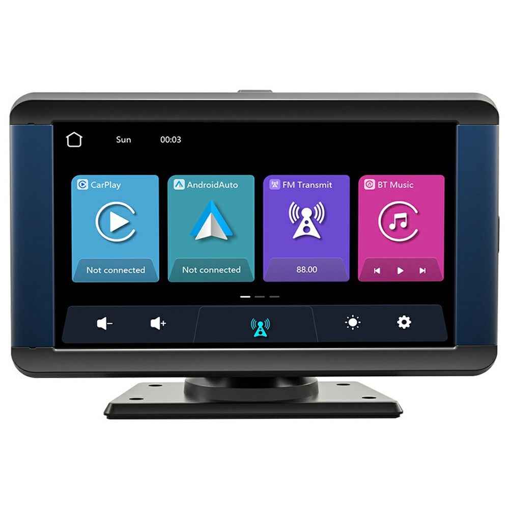 7 Inch Portable Car MP5 Player Wireless CarPlay Android Auto Bluetooth-Compatible FM Transmitter Dash Cam