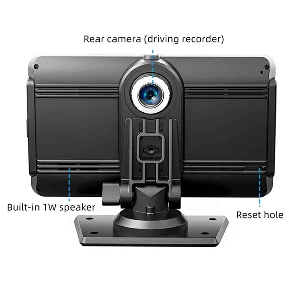 7 Inch Portable Car MP5 Player Wireless CarPlay Android Auto Bluetooth-Compatible FM Transmitter Dash Cam