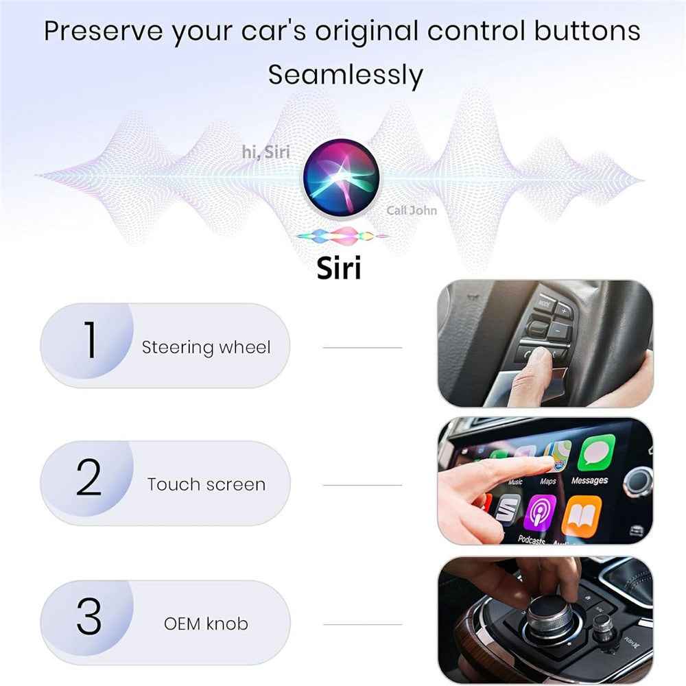 Wired to Wireless CarPlay Android Auto Adapter 2 In 1 Plug and Play USB Dongle 5G WiFi Smart AI Box
