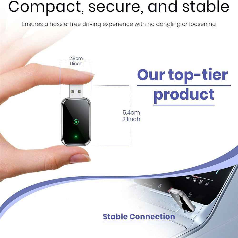 Wired to Wireless CarPlay Android Auto Adapter 2 In 1 Plug and Play USB Dongle 5G WiFi Smart AI Box